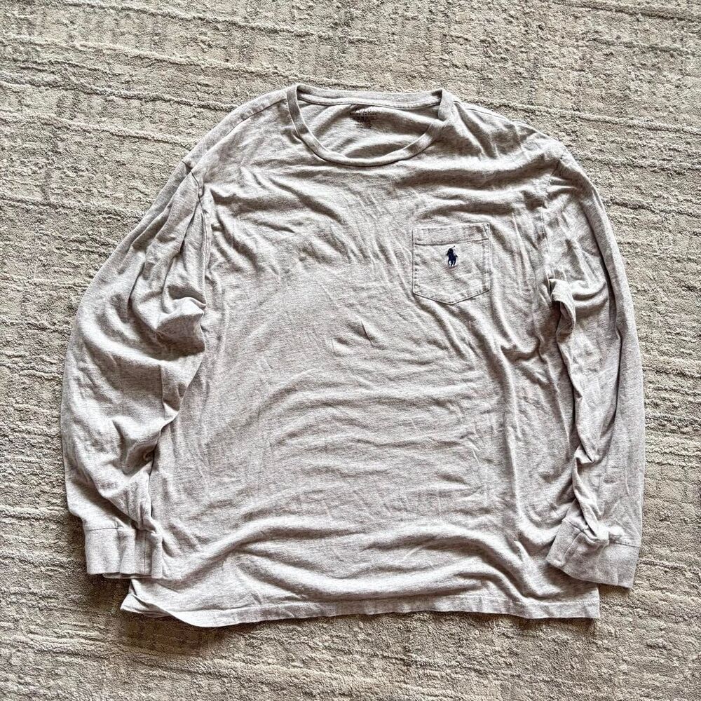 Polo-ralph-lauren Men's Grey and Cream T-shirt